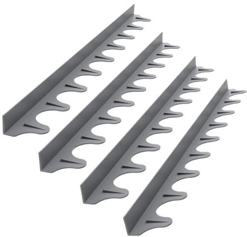 Vibsky Herdspaltabdeckungs-Set, 4 Stück, flexible Silikondichtungen für Küchenherd, leicht zu reinigen, zuschneidbar, 53,3 cm