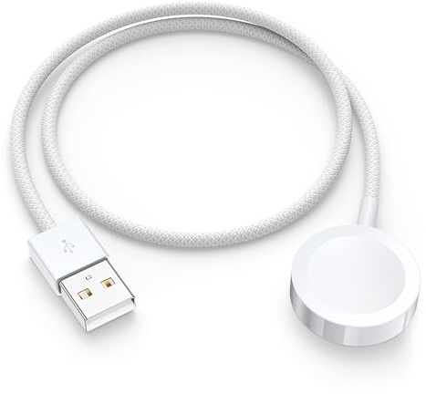 Ladekabel für Apple Watch 1M Ladegerät Apple Watch iWatch Ladestation | Tragbares Magnet USB iWatch Charger Ladekabel für Apple Watch Serie 11/ 10/ 9/ 8/ 7/ 6/ 5/ 4/ 3/ 2/ SE3/ SE2/SE/Ultra 2/Ultra