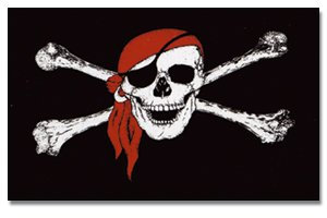 Yantec Fahne Pirat mit Kopftuch 90 * 150 cm