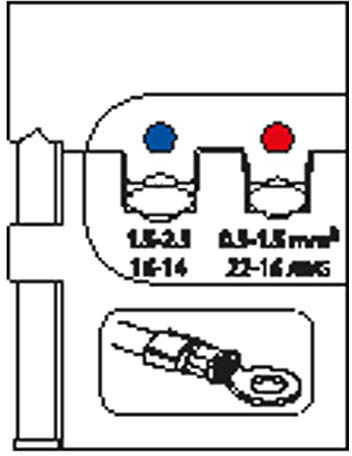 GEDORE Modul-Einsatz für isolierte Kabelschuhe 0,5-1,5/1,5-2,5, 1 Stück, 8140-02