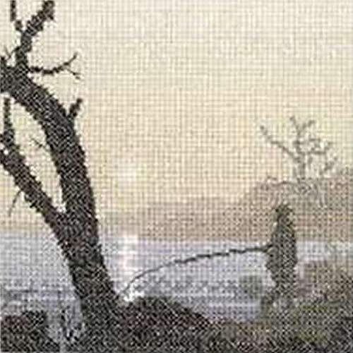 Heritage Crafts Cross Stitch Kit - Gone Fishing - 14 Count Aida