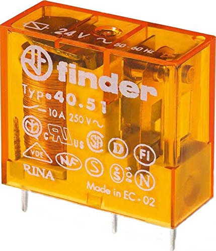 Finder Serie 40 – RELE Mini Umschaltung Schläuche 5 mm IR 10 A 12 VAC