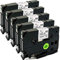 NEOUZA 5PK Compatible For Brother P-Touch Laminated Tze Tz Label Tape Cartridge 12mmx8m (TZe-Fx231 Flexible ID Cable Wire Black on White)