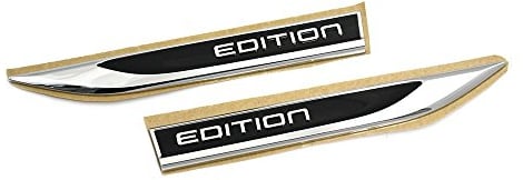 Original VW Golf 7 EDITION Plaketten seitlich Kotflügel Emblem Logo schwarz chrom