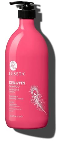Luseta Keratin Smooth Shampoo - Infused with Keratin Protein to Refresh Dryness and Damaged Hair - Safe for Color Treated,...