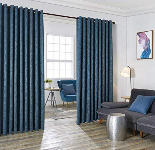 LinenZone Extra Breite Vorhänge für Wandtrennwand Schiebe Raumteiler zum Aufhängen kommen als 2er Set Trennwände für Schlafzimmer oder können als Sichtschutz verwendet Werden (Evelyn 108 x 120 Teal)