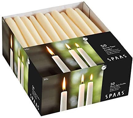 SPAAS 50 Bougies de ménage Festilux 23/250 mm, ± 8 heures - ivoire