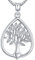 Friggem Wassertropfen Form Baum des Lebens Sterling Silber Halskette & Anhänger für Frauen & Männer, Muttertagsgeschenk