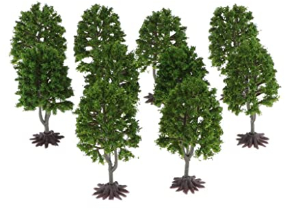 Colcolo Modellbau Bäume Modell Baum 10 Stücke, 1: 100 Diorama Park Garten Miniatur Landschaft h0 Figuren,h0 Bäume,Tabletop Gelände mit Stände