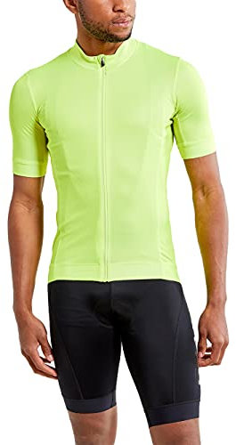 Craft CORE Essence Herren Fahrradtrikot S Snap – Funktionsshirt Kurzarm, atmungsaktiv & elastisch – Sportshirt mit 4 Rückentaschen, Front-Reißverschluss & reflektierenden Details