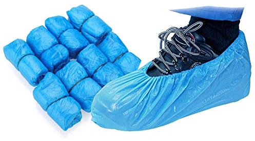 100 Piezas Cubiertas De Zapatos Desechables/Cubrezapatos Antideslizantes/Cubiertas de Zapatos Impermeables Desechables Cubrezapatos Engrosada a Prueba de Polvo (15cm*37cm)