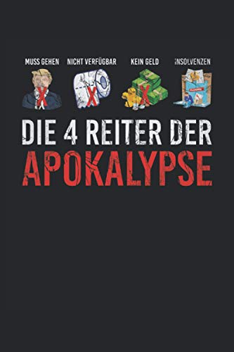 Die 4 reiter der Apokalypse NOTIZBUCH JOURNAL: 120 Seiten Notizbuch | liniert | creme weißes Papier | Tagebuch | Geschenk für Banker und Finanzmanager