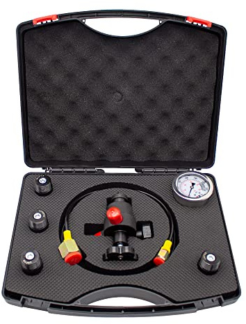 0-25 MPA Manometer Test Kit Manometer Set, Hydraulischer Akkumulator Stickstofffüllung Füllgasventil Fünf Typ Adapter (5 Arten von Threads)