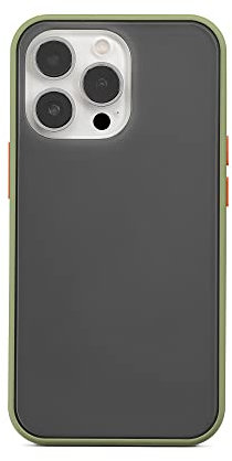 aiino italian ideas Custodia Foggy per iPhone 13 Pro, Cover con Retro Semitrasparente e Finitura Opaca per iPhone 13 Pro, Bumper in TPU Antiurto Colorato, Tasti con Colori a Contrasto, Verde
