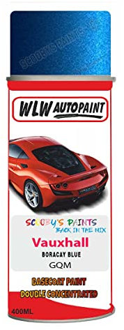 Basecoat Aerosol Spray Paint For Vauxhall Mokka Boracay Blue 2013-2018 Code Gqm