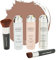 Jerome Alexander Magic Minerals AirBrush Foundation Set 5 St.Foundation + Primer & Fixier Spray + 2 Pinsel – Integriertes Make-up mit Hautpflege feuchtigkeitsspendend (Medium Dark, 50 + 50 + 45 ml)