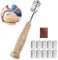 DINGFENG Lame Boulanger et 10 Pcs Lames, Grignette BoulangerScarifier Pain Lame a Pain Rasoir à Pain Porte Lame Boulanger, pour Grigner Scarifier Pain Accessoire de Boulangerie