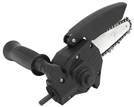 UPQRSG Taladro Motosierra, Mini Convertidor de Motosierra Eléctrica Portátil, Accesorio de Motosierra de Taladro Multifuncional con Mango y Cadena, para Cortar Árboles Jardinería Camping