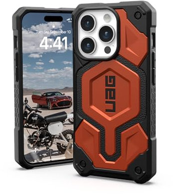 URBAN ARMOR GEAR UAG Case Compatible with iPhone 15 Pro Case 6.1 Monarch Pro Rust Built-in Magnet Compatible with MagSafe Charging Premium Rugged Military Grade Dropproof Protective Cover