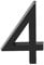 4 Inch Self-adhesive Door House Numbers 3D Mailbox Numbers Stickers Street Address Number for Mailbox Signs Chrome Plated (Black-4)