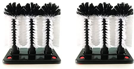 Lucaser - Lavaplatos largos con base de succión, cepillo de cerdas comercial para de cerveza de bar de cocina