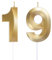 Geburtstagskerzen Zahlen 19/91, Gold Geburtstag Kerzen, Zahlenförmige Kerze, 3D Tortendeko, kuchen Dekoration für Geburtstag Party, Hochzeiten, Firmenfeiern, Jubiläen, Birthday Candle Nummer 19/91