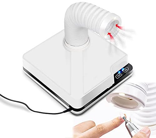 Soldering Iron Station with Fume Extractor, Nail Dust Collector Filter Screen with 3 Led Lamp Beads, Strong Suction, Portable Extractor Fan for Daily Polishing Manicure Nail Patch