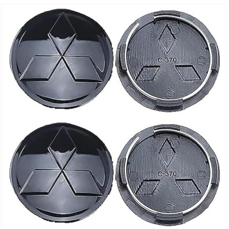 4 Stück Nabendeckel,Für Mitsubishi Colt Z30 60mm wasserdicht Anti-Rost Felgen Radnaben Radmittelkappen Auto-Tuning-Zubehör Für Fahrzeug