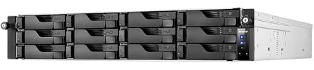 ASUSTOR Lockerstor 12RD 2HE-Rack-Montage-Kit mit 12 Einschüben (Schienensatz für Rackmontage im Lieferumfang enthalten)