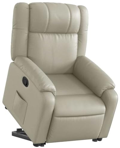 vidaXL Relaxsessel mit Aufstehhilfe Creme Kunstleder