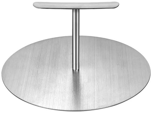 Presse à hamburger, presse à biscuits ronde en acier inoxydable robuste et antiadhésive pour bacon, bœuf, steak, galettes (18 cm)