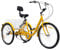 DGJMuu 24-Zoll 7-Gang Erwachsene Faltrad Dreirad Klappfahrrad+LED Licht mit Korb, Getränkehalter und Scheinwerfer, 175 * 100cm
