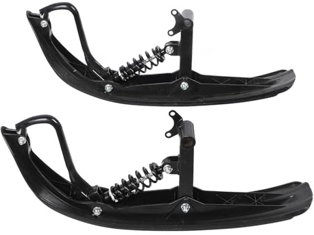Paar ATV-Winter-Schneeschlitten, Robuster, Langlebiger Snow-Racer-Schlitten, Verbessert Den Halt, ATV-Winter-Schneeschlitten, Metall-Kunststoff-Snow-Racer-Kufenschlitten für Go-Kart, UTV, Quad