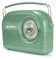 ByronStatics Portable Radio, FM Radios with Bluetooth Speaker, Radios Mains or Battery Operated, Headphone Jack, for Home & Outdoor, Teal