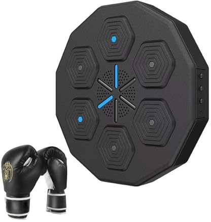 Intelligentes Musik-Boxgerät, Wandmontage, für Heimübungen, Fitness-Enthusiasten mit 6 Lichtern und Bluetooth-Senso (Farbe: schwarze Handschuhe)