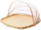 XJKLBYQ Fruit Basket with Cover 13x13 In Square Woven Bamboo Bread Basket with Lid Dust-proof Mesh Wicker Food Serving Tent Basket for Picnic, Vegetable, Fruits, Meals, Bamboo Basket