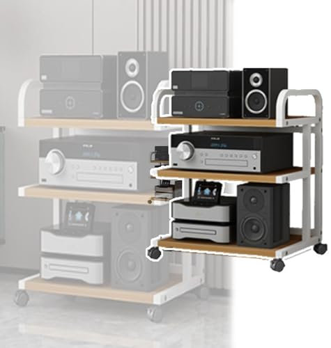 Stereo-Komponentenschrank für das Homeoffice, freistehendes Audio-Video-Regal mit 3, 4 und 5 Ebenen/Plattenspieler-Medienständer, offenes Regal für elektronische Geräte, Moderne HiFi-Racks (