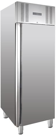 GastroHero Tiefkühlschrank 605 L, 3 Böden, Edelstahl TKS-ELINE650M | Abschließbar, LED-Beleuchtung, 3 höhenverstellbare Einlegeroste und 3 Schienenpaare, Gefrierschrank, -18 bis -22 °C