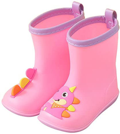 Hefiauo Stivali X Equitazione Bambini Impermeabili Colorati per Animali da Cartone Animato Scarpe da Acqua per Bambini Stivali da Pioggia per Bambini Morbidi in Eva (C, 28 Little Child)
