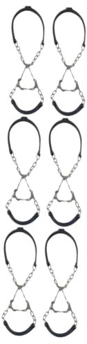 LIFKOME 6 Piezas crampones para Botas de montaña Equipo de Pesca en Hielo Cadenas de Zapatos Accesorios de Senderismo Clavos para Zapatos de Alpinismo Silicona de Alta Resistencia Black