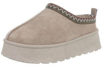 Ital Design Damen Stiefeletten mit flacher Sohle, runde Spitze, Khaki, Gr. 36
