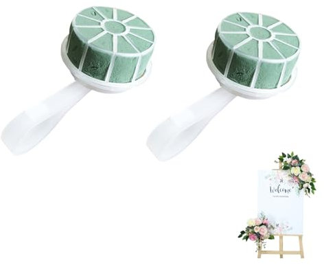 2 x Blumensteckschaum Konfigurationshaken，Nasssteckschaum,Steckmasse Für Blumengestecke Steckschwamm Zum Basteln Für Feiern, Auto, Hochzeit, Geschenke.