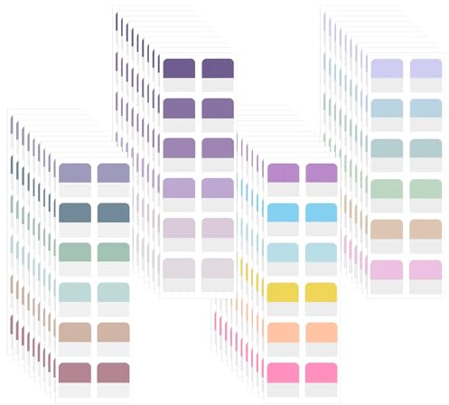 QGGTQG Kleberegisterkarten Seitenmarker 480 Stück Tabs Marker Haftstreifen Selbstklebend Page Markers Index Tabs Klebezettel Klein Markieren Beschriften für Büro, Tagebuch, Ordner, Bücher (480 M)