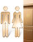 TPZORJX 2 pezzi Cartelli da bagno per uomo e donna, cartello per la porta del bagno, adesivo per il bagno, simbolo del bagno, cartello per il bagno per uomo e donna, oro