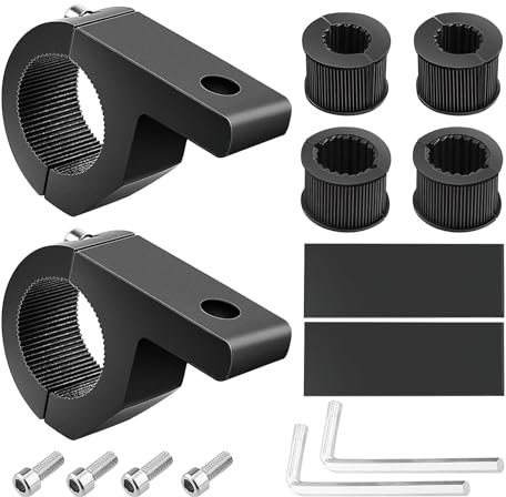 Mailfull 2 Stücke Arbeitsleuchten Halterung Universal 19-32mm Rundumleuchte Halterung für Frontschutzbügel Geländewagen Auto LKW Motorrad