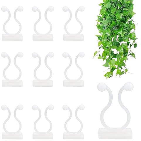50 Stück Selbstklebende Kletterpflanzen,Wandbefestigungs-Clips, unsichtbare Pflanzenklettern, Wand-Clips, Wand-Rebenbefestigung, Wand-Kleberhaken für Gartenarbeit, Pflanzenstützbefestigung