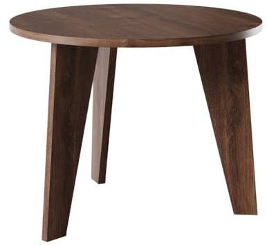 KOLM Rose Tisch - Runder Esstisch Compatible with Küche/Wohnzimmer | Ø 90 cm | FSC-Zertifiziert | Modernes Design in Schokoladeneiche