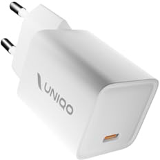 UNIQO GaN Nano Charger 30W – Chargeur USB-C, Technologie GaN, Ultra-Compact, Adaptateur Power Delivery (PD 3.0 PPS), Chargeur pour iPhone, Android, Tablette et MacBook Air, Blanc