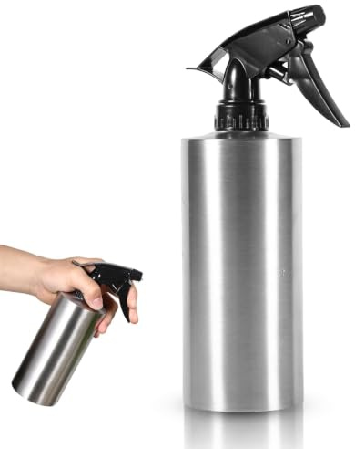 Botella De Pulverización De 550 Ml, Regadera Acero Inoxidable, Planta De Presión De Mano para Plantas De Jardín O Limpieza