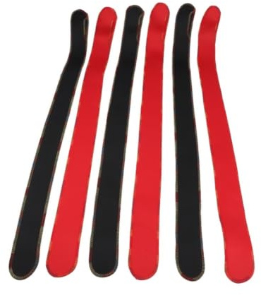 Glewi Fishing Rod Cover Elastic Knitted Cotton Sleeve Protector for Poles up to 120cm Red Thickened(2x black+2xred) pole elastics for fishing